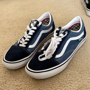 Vans Men's Navy and White Sneakers